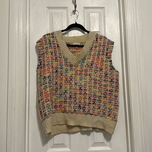 Multicolor Knit Women's Vest